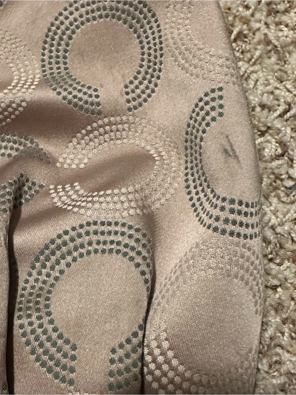 Coach Ashley Dotted Op Art Green Beige Shoulder Crossbody Bag Lilac Lining